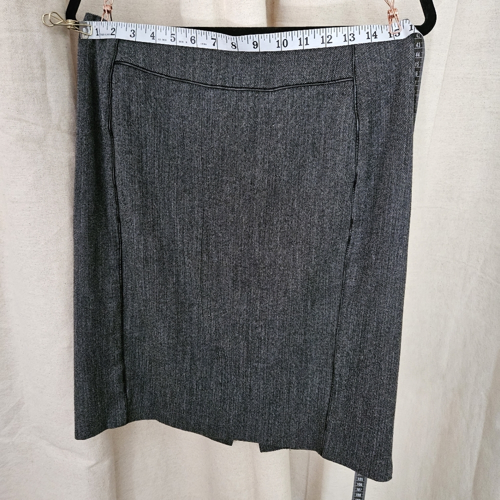 Worthington Petite 12 Straight Skirt Professional With Faux Leather Detailing
